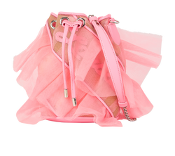 Marie Jane Bucket Bag, Fabric/Leather, Pink, MII, S/DB, 2*